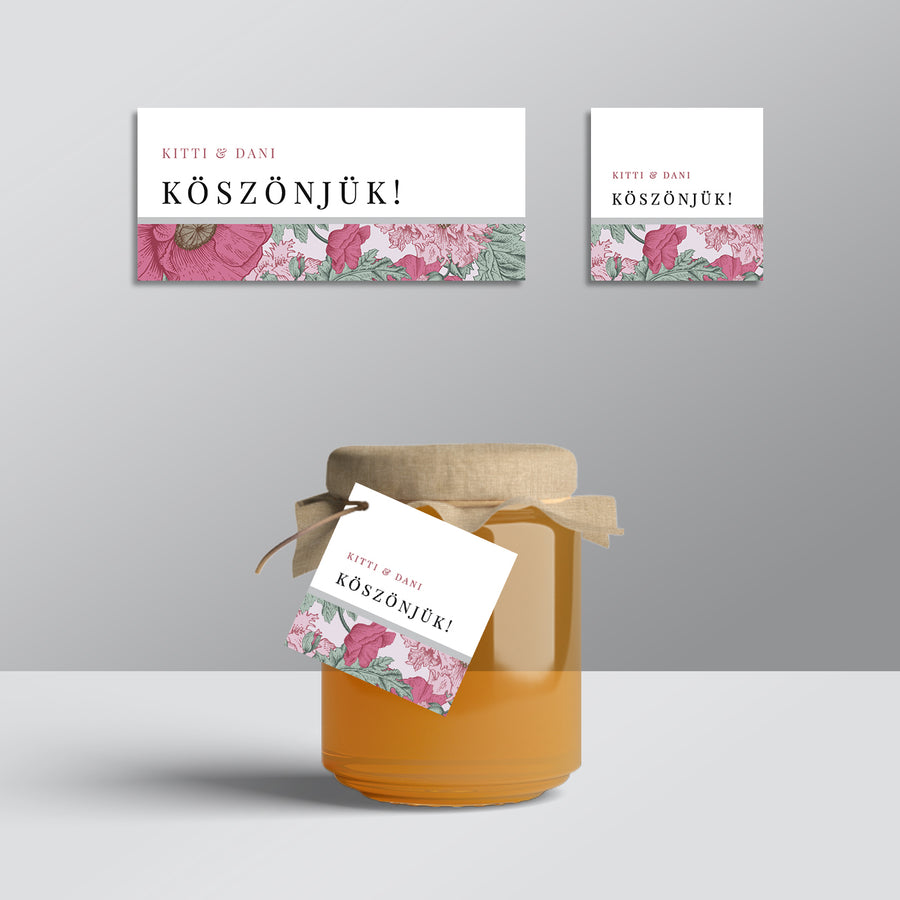 Boglárka Köszönetkártya, Ajándékkísérő