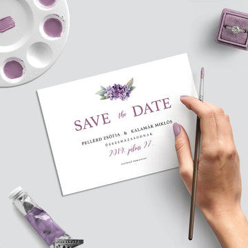 Pillangóvirág Save The Date kártya