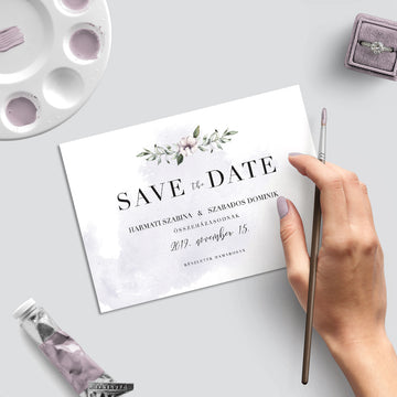 Szellőrózsa Save The Date kártya